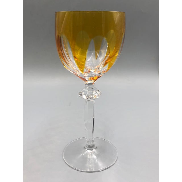 Mid-Century Modern Vintage Wittwer Wine Glasses in Cobalt Emerald Amber, 1960s, Set of 4 For Sale - Image 3 of 18