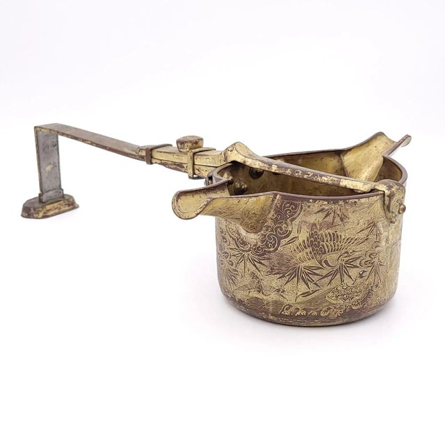 Metal Edo Period Gilt Copper Tea Ceremony Water Pourer, Japan Circa 1800 For Sale - Image 7 of 13