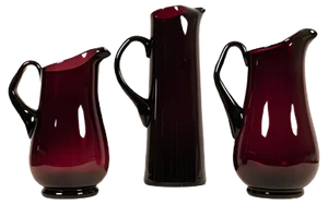 Glass Pitchers by Per Lütken for Holmegaard, 1950s, Set of 3