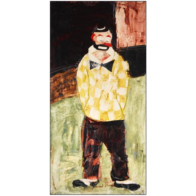 Expressionism 20th Century Fragile Joy Oil Painting on Board Charles Levier For Sale - Image 3 of 6