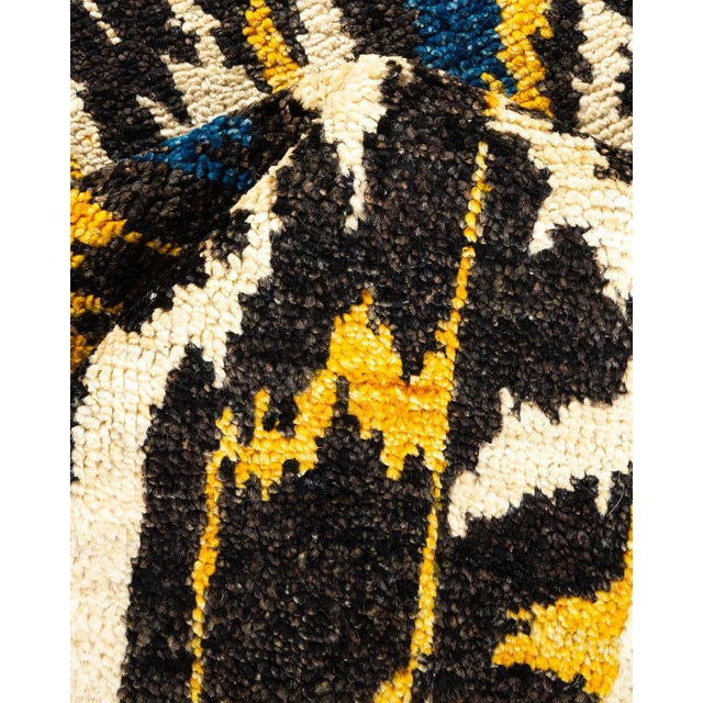Textile Modern Hand Knotted Area Rug, Black - 4' 0" x 6' 3" For Sale - Image 7 of 9