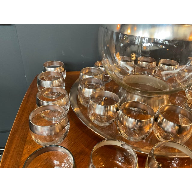 Mid 20th Century Attributed to Dorothy Thorpe Sterling Roly Poly & Punch Bowl Set- 27 Pieces For Sale - Image 11 of 18