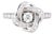 Boucheron - Pivoine Collection - White Gold 18 Carats and Diamonds Ring, Size 6 For Sale
