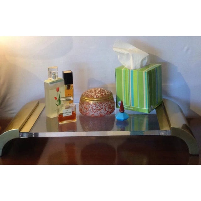 Vintage Orange Gold Lidded Glass Oval Trinket Box For Sale - Image 9 of 10