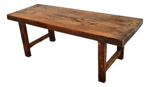 French 19th Century Solid Beech Farm Table