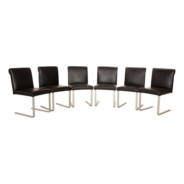 Quant Leather Chairs from Cor, Set of 6 For Sale