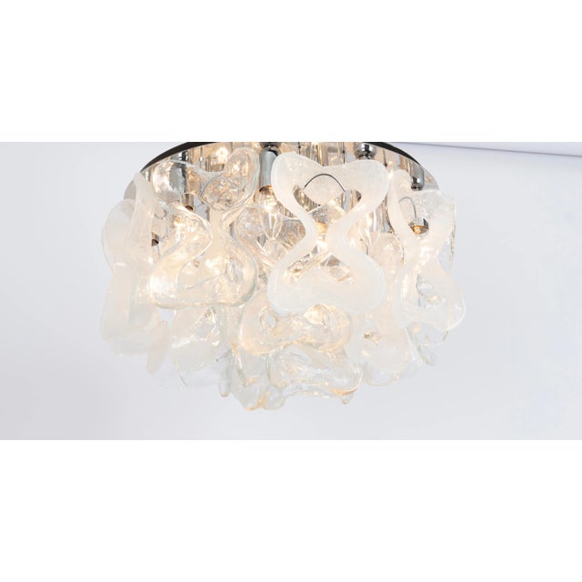 Large Catena Ceiling Light in Murano Glass attributed to Kalmar, Austria, 1960 For Sale - Image 10 of 12