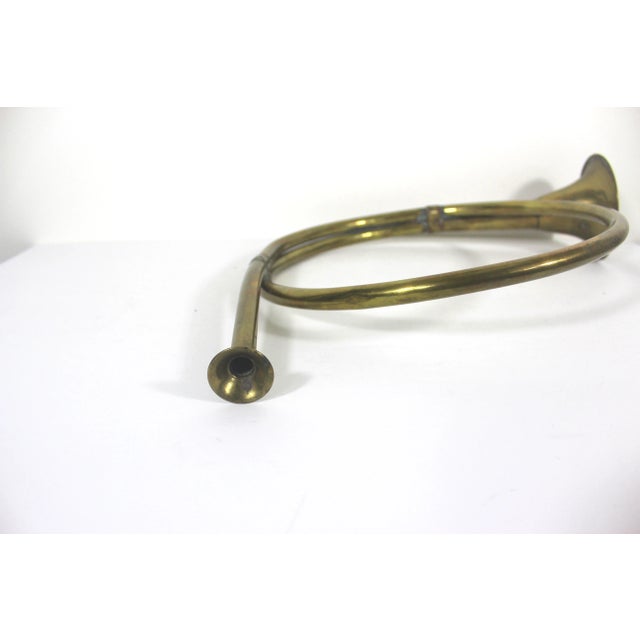 Vintage Large Brass Horn Ornamental Trumpet Christmas For Sale - Image 10 of 10