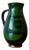 20th Century Bohemian Pitcher in Glazed Terracotta and Deep Green Sgraffito, 1950s For Sale