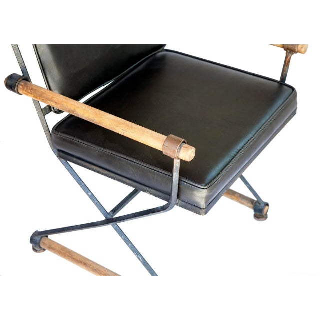 Textile 1970s Mid-Century Modern Cleo Baldon Campaign X Chair With Arms For Sale - Image 7 of 8