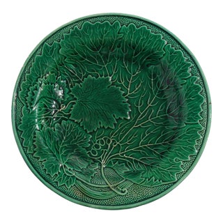 Staffordshire Majolica Plate, C. 1840 For Sale