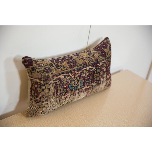 Old New House Vintage Rug Fragment Pillow For Sale - Image 4 of 8