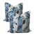 Schumacher Bagatelle Bleu Marine Down Pillows - a Pair For Sale