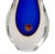 Vintage Sinuous Murano Glass Vase in Blue, Italy, 1980s For Sale - Image 3 of 5