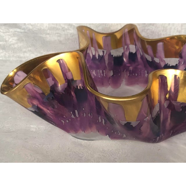 Glass Laurel Fyfe Art Glass Sculpture Bowl For Sale - Image 7 of 12