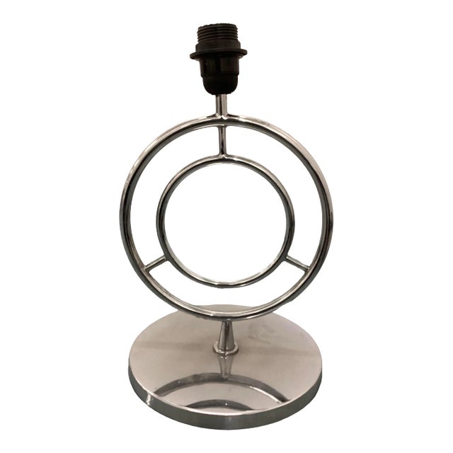 Chromed Italian Table Lamp. Italy 1970s For Sale