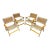 1970’s Mid Century Modern Rattan & Anodized Gold Aluminum Patio / Porch Chairs by Telescope For Sale