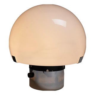 Model 4919 Mushroom Lamp in Chrome and Acrylic attributed to Gaetano Sciolari for Metalarte, 1983 For Sale
