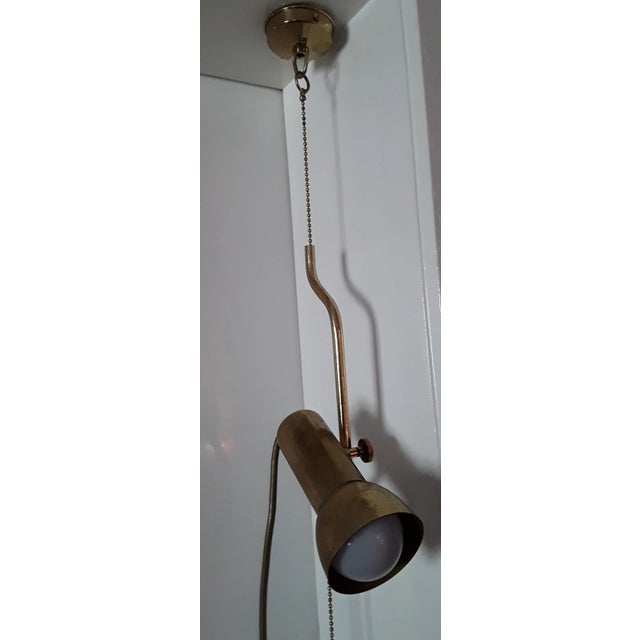 1980s Vintage All-Adjustable Golden Ceiling Lamp, 1980s For Sale - Image 5 of 8