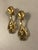 1970s Trifari Gold Art Deco Dangle Earrings, A Pair For Sale - Image 6 of 10