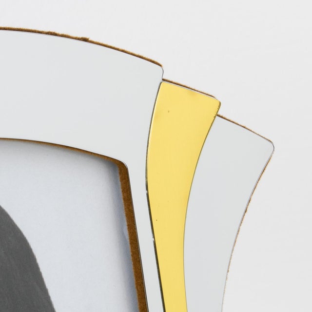 Modernist Noel Bc Italy Chrome and Brass Picture Frame For Sale In Atlanta - Image 6 of 7
