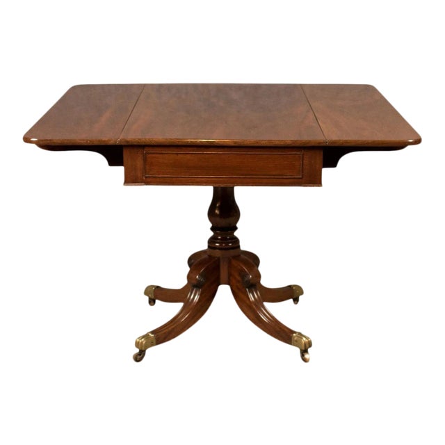 1820s Regency Flame Mahogany Pembroke Table For Sale