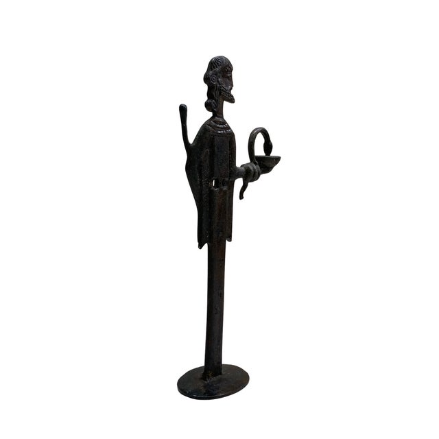A striking vintage bronze sculpture depicting Hygieia, the ancient Greek goddess associated with health, cleanliness and...