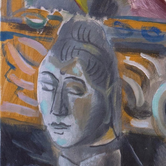 'Still Life, Amaryllis Lilies' by Jules Schyl, 1952, Expressionist, Danish, Aurora, the Twelve For Sale - Image 9 of 11