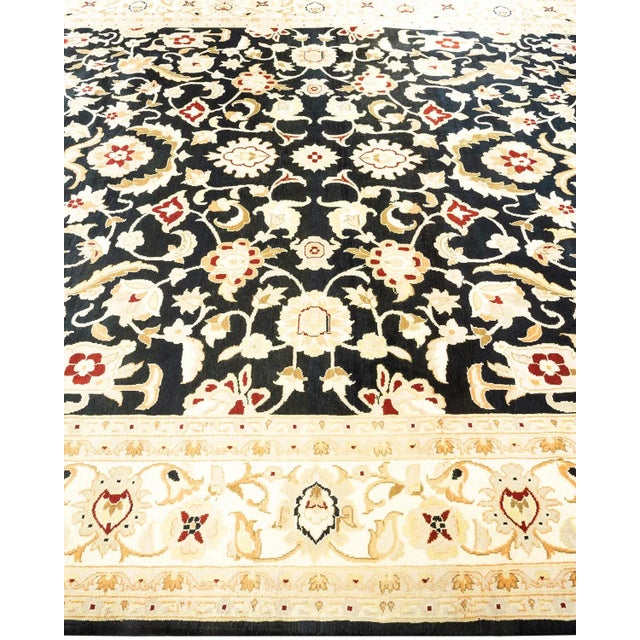 Solo Rugs Mogul, One-of-a-Kind Hand-Knotted Area Rug in Black, 8' 3" x 10' 3" For Sale - Image 4 of 8