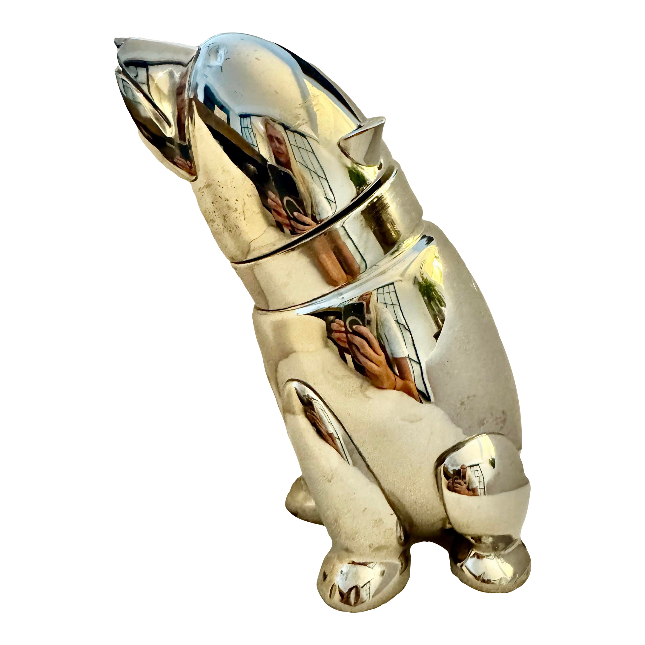 Bear Shaped Silver Cocktail Shaker | Chairish