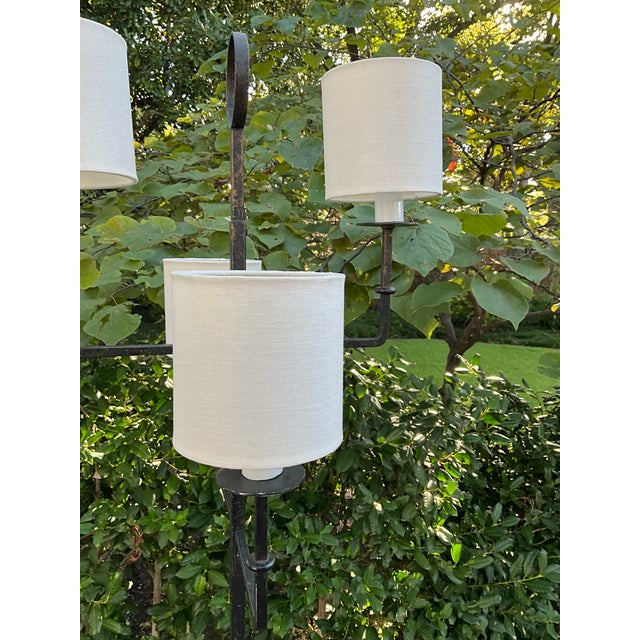 Parzinger Originals 1950s Tommi Parzinger Sculptural Gilt Steel Floor Lamp For Sale - Image 4 of 7