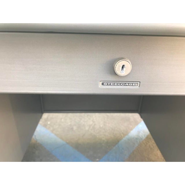 Vintage Steelcase Refurbished Double Pedestal Tanker Desk Chairish