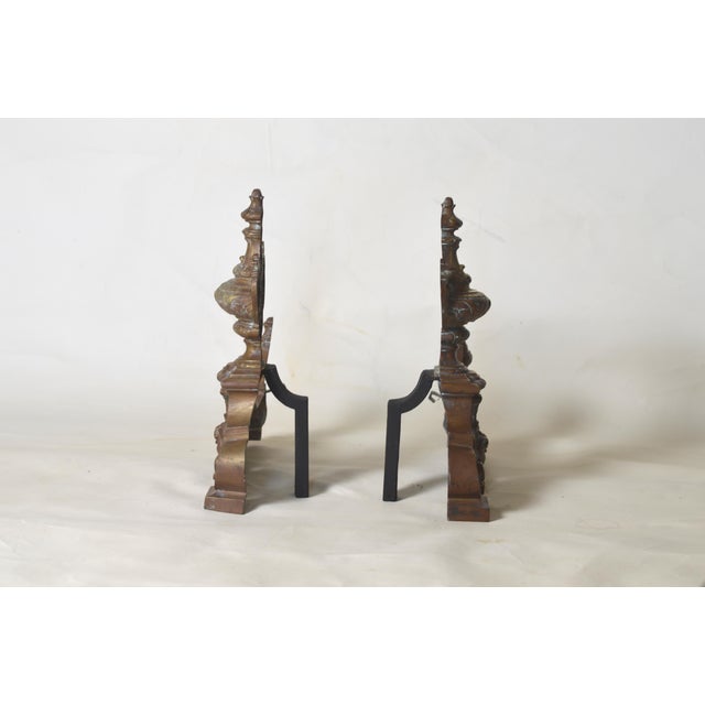 Gold Antique Baroque Revival French Decorative Ornaments, Set of 2 For Sale - Image 8 of 11