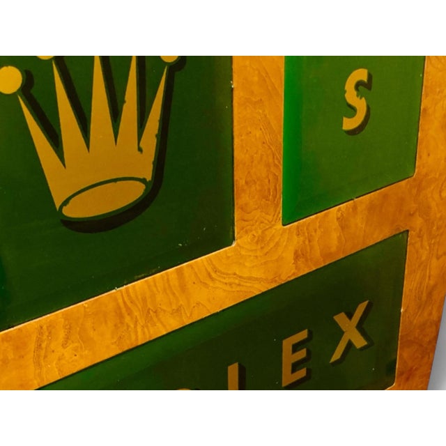 Mid-Century Modern Large Vintage Wooden Shop Sign, 1950s For Sale - Image 3 of 14