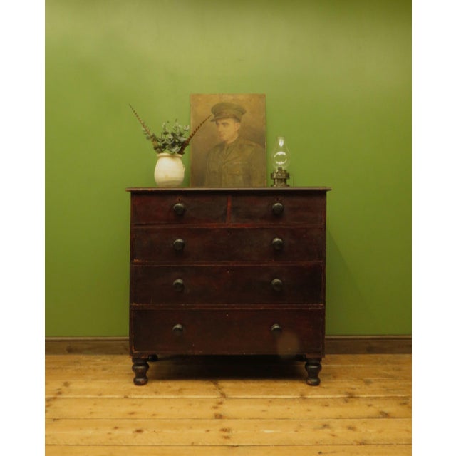 English Stained Pine Chest of Drawers For Sale - Image 11 of 18