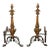 Renaissance Style Bronze Andirons - A Pair For Sale