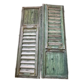 Late 19th Century French Rustic Shutter Doors For Sale