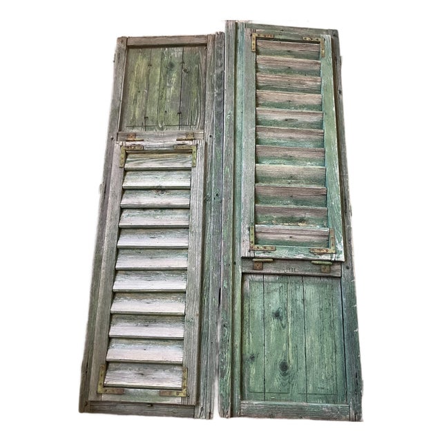 Late 19th Century French Rustic Shutter Doors For Sale