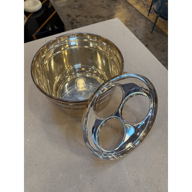 Vintage Italian Ice Bucket With Three-Compartment Insert, 1970s For Sale - Image 10 of 10