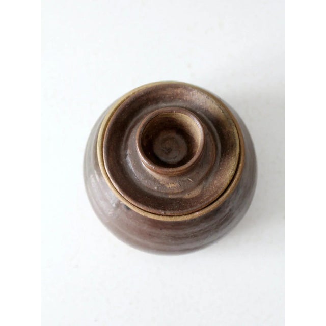 Contemporary Vintage Studio Pottery Jar For Sale - Image 3 of 9