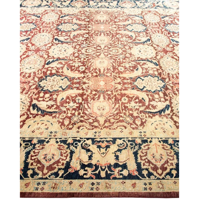 Solo Rugs Mogul, One-of-a-Kind Hand-Knotted Area Rug in Red, 8' 1" x 9' 9" For Sale - Image 4 of 8
