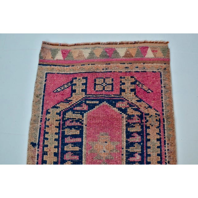 Peach One a Kind Vintage Anatolian Rug For Sale - Image 8 of 10