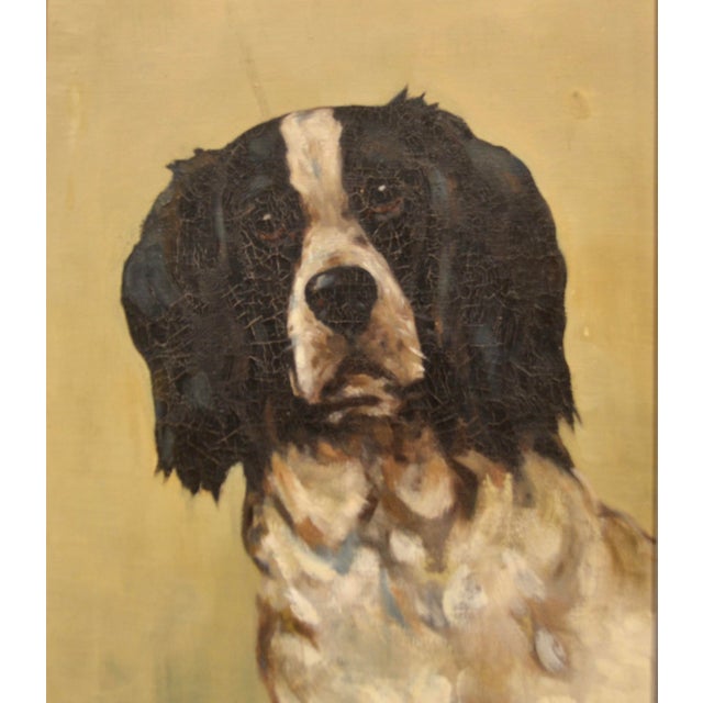 A deeply expressive portrait of a beloved spaniel, with its graceful profile and gentle expression. Oil painting on...