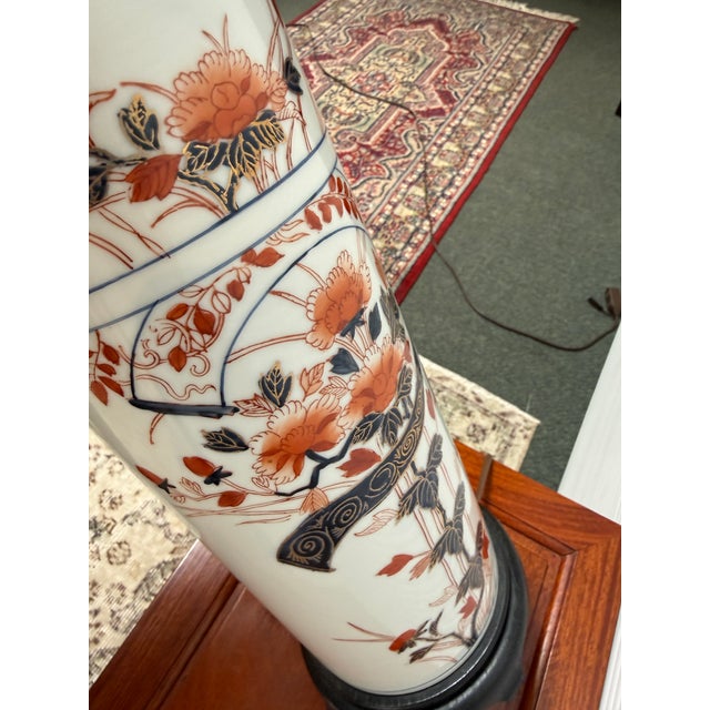 Ceramic Vintage Japanese Imari Porcelain Table Lamp For Sale - Image 7 of 12