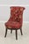 Traditional Silk Crewel Work Tufted Back Swivel Chair For Sale - Image 3 of 15