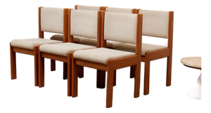 Mid 20th Century Set of Six Danish Modern Teak Chairs
