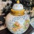 Traditional 1990s Italian Hand-Painted Ceramic Urn With Lid Featuring Lion and Crest Motif For Sale - Image 3 of 13