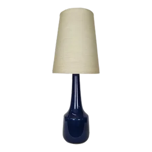 Vintage Blue Ceramic Lamp by Lotte and Gunnar Bostlund