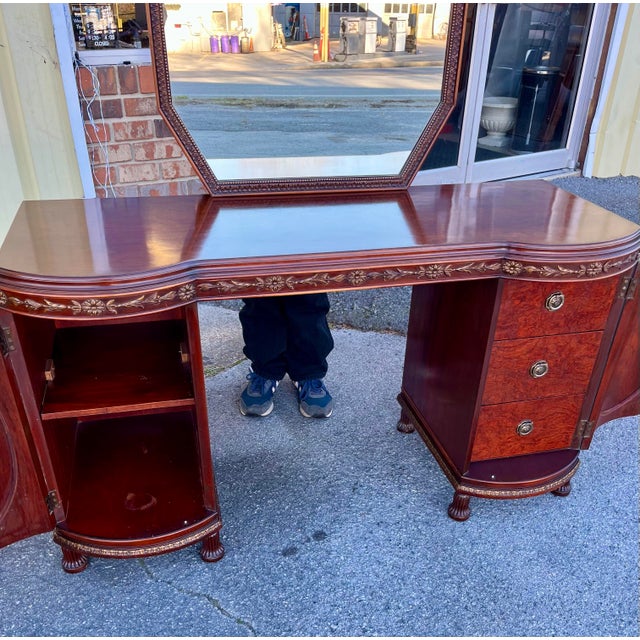 Wood Early 20th Century Romweber Vanity Dresser For Sale - Image 7 of 9