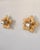 Vintage Flower Wall Sconces in Beige Painted Metal, France, 1970s, Set of 2 For Sale - Image 4 of 7